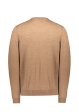 Load image into Gallery viewer, Mens Brown Knitted Ribbed Crew Neck Jumper