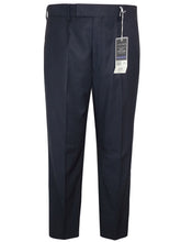 Load image into Gallery viewer, Mens Jack Reid Black Thin Stripes Regular Fit Flat Front Tailored Smart Trouser