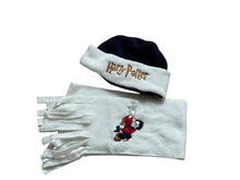 Load image into Gallery viewer, Boys Girls Harry Potter Navy & Cream Soft Fleece Warm Autum Winter Cap & Scarf