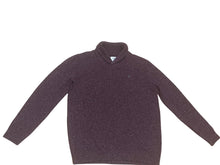 Load image into Gallery viewer, Mens Burgundy Plus Size Shawl Collar Thick Knit Long Sleeve Sweater Jumper 3XL