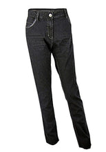 Load image into Gallery viewer, Ladies Ms Mode Black Denim Crinkle Effect Straight Leg Plus Size Jeans