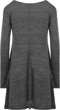 Load image into Gallery viewer, Ladies Plain Jersey Flared Swing Long Sleeve Soft Stretchy Short Dress