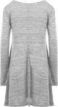 Load image into Gallery viewer, Ladies Plain Jersey Flared Swing Long Sleeve Soft Stretchy Short Dress