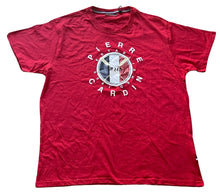 Load image into Gallery viewer, Mens Pierre Cardin Red Graphic Est. 1950 Prints Crew Neck Short sleeve T-Shirt