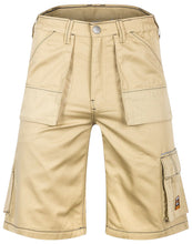 Load image into Gallery viewer, Mens King Craft Beige Combat Cargo Side Elasticated Waistband Durable Shorts