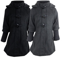 Load image into Gallery viewer, Girls Brave Soul Hooded Fully Lined Knitted Ribbed Sleeves Winter Coats