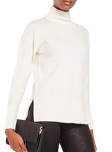 Load image into Gallery viewer, Ladies Cream Ribbed High Neck Soft Knit Plus Size Jumper