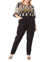 Load image into Gallery viewer, Ladies Black High Waist Pure Soft Cotton Straight Plus Size Denim Jeans