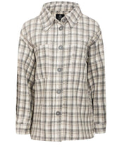 Load image into Gallery viewer, Ladies Threadbare Grey Check Drake Shacket Dress Jacket