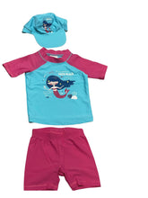 Load image into Gallery viewer, Girls Official Alive Blue & Pink Mermaid 3 Pce Swimsuits