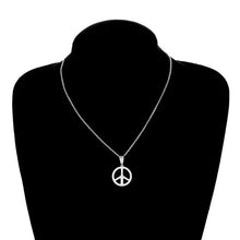 Load image into Gallery viewer, Ladies Tibetan Silver Peace Hook Dangling Earring & Pendant Necklace