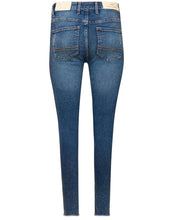 Load image into Gallery viewer, Ladies Blue Distressed Super Skinny Ripped Knee Jeans