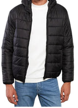 Load image into Gallery viewer, Mens Puffer Hooded Jackets Quilted Lightweight Padded Windproof Coat