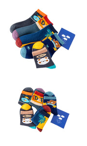 Boys Toddlers Cute Cartoon Characters 5PK Socks