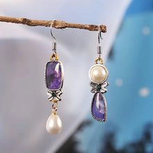 Load image into Gallery viewer, Ladies Opal Asymmetric Irregular Baroque Freshwater Pearl Hook Earring