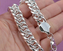 Load image into Gallery viewer, Ladies 925 Sterling Silver Solid Weave Chain Thick Bracelets