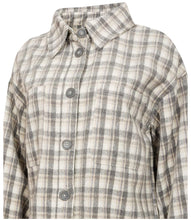 Load image into Gallery viewer, Ladies Threadbare Grey Check Drake Shacket Dress Jacket