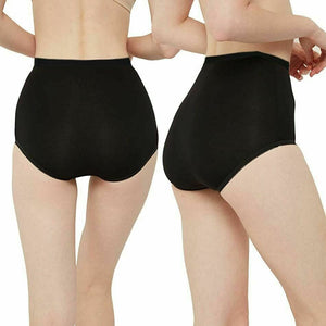 Ladies Pure Cotton High Waisted Plus Size Full Briefs