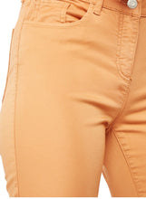 Load image into Gallery viewer, Ladies Camel High Waisted Rolled Ankle Cuff Cotton Rich Trousers