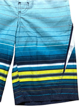 Load image into Gallery viewer, Boys White Blue Multi Stripes Surf Beach Swimming Shorts