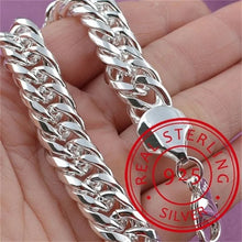 Load image into Gallery viewer, Ladies 925 Sterling Silver Solid Weave Chain Thick Bracelets
