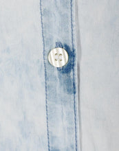 Load image into Gallery viewer, Girls Ice Blue Chambray Cotton Acid Wash Shortsleeve Dress