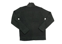 Load image into Gallery viewer, Mens Dark Grey Button Down Front Ribbed Shawl Neck Long Sleeve Sweater Cardigan