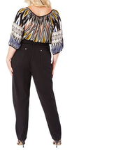 Load image into Gallery viewer, Ladies Black High Waist Pure Soft Cotton Straight Plus Size Denim Jeans