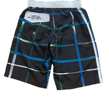 Load image into Gallery viewer, Boys Zero Xposur Black Check Bermuda Surf Swimming Shorts 8-20yrs