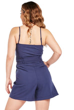 Load image into Gallery viewer, Ladies Indigo Sweetheart Adjustable Shoulder Straps Playsuit
