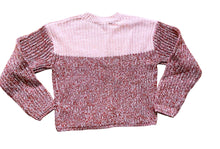 Load image into Gallery viewer, Girls Pink Colourblock Twist Knitted Long sleeve Jumper