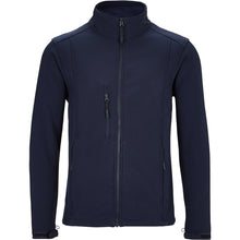 Load image into Gallery viewer, Mens Black / Navy Softshell Fleece Lined Water Repellent Jackets