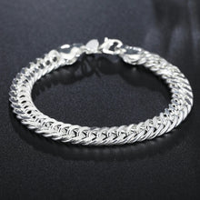 Load image into Gallery viewer, Ladies 925 Sterling Silver Solid Weave Chain Thick Bracelets