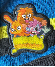 Load image into Gallery viewer, Boys Moshie Monsters Navy Stripe Hat Glove and Scarf 3 Piece Set