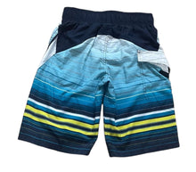 Load image into Gallery viewer, Boys White Blue Multi Stripes Surf Beach Swimming Shorts