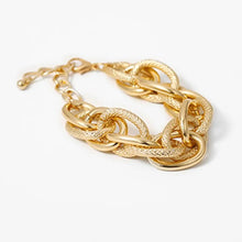 Load image into Gallery viewer, Ladies Gold Chunky Thick Circular InterLink Chain Bracelets