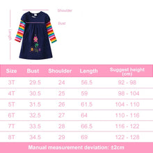 Load image into Gallery viewer, Girls Navy Pretty Things Flower Embroidery Cotton Dress