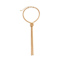 Load image into Gallery viewer, Ladies Gold Plated Knot Link Adjustable Twisted Chunky Snake Chain Necklace