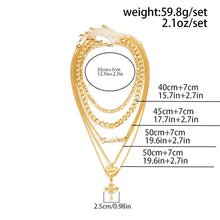Load image into Gallery viewer, Ladies 18K Gold Plated Love Heart Cross Pendant Choker 5PC Necklace Sets