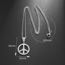 Load image into Gallery viewer, Ladies Tibetan Silver Peace Hook Dangling Earring & Pendant Necklace