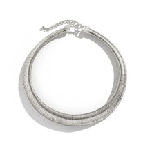 Load image into Gallery viewer, Ladies Gold Silver Wide Spiral Torques Chunky Chain Choker Party Necklace