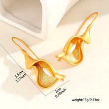 Load image into Gallery viewer, Ladies Plated Open Blooming Flower Push Back Hook Earrings