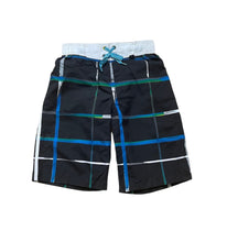 Load image into Gallery viewer, Boys Zero Xposur Black Check Bermuda Surf Swimming Shorts 8-20yrs