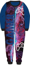 Load image into Gallery viewer, Boys Gamepad Multi Colorful Soft Micro Fleece All In One Pyjamas