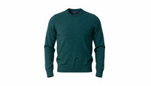Load image into Gallery viewer, Mens Green Soft Knitted Lambswool Ribbed Crew Neck Longsleeve Jumper (Medium)