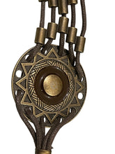 Load image into Gallery viewer, Ladies Antique Brass Metal Weave Rope Link Stripes Round Middle Solid Chain Belts