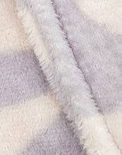 Load image into Gallery viewer, Womens Luxury Soft Fleece Grey Zebra Print Hooded Dressing Gown