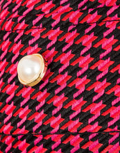 Load image into Gallery viewer, Ladies Red Dogtooth Print Sleeveless Pinafore Mini Dress