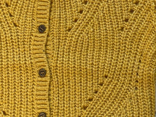 Load image into Gallery viewer, Girls Mustard Soft Knitted Button Down Long Sleeve Cardigan