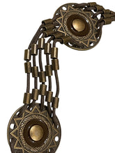 Load image into Gallery viewer, Ladies Antique Brass Metal Weave Rope Link Stripes Round Middle Solid Chain Belts